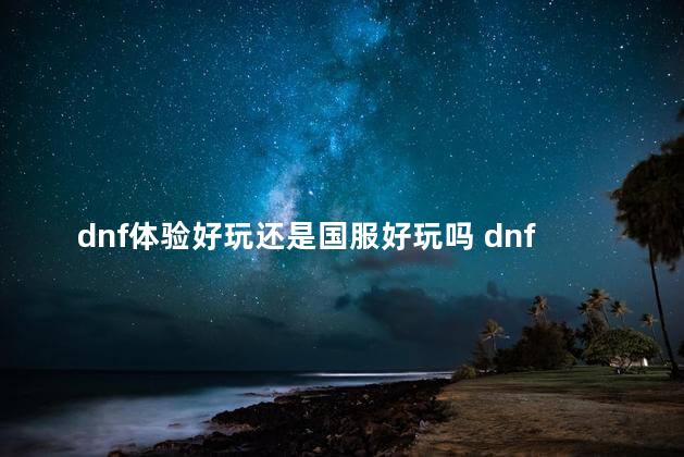 dnf体验好玩还是国服好玩吗 dnf好玩吗现在